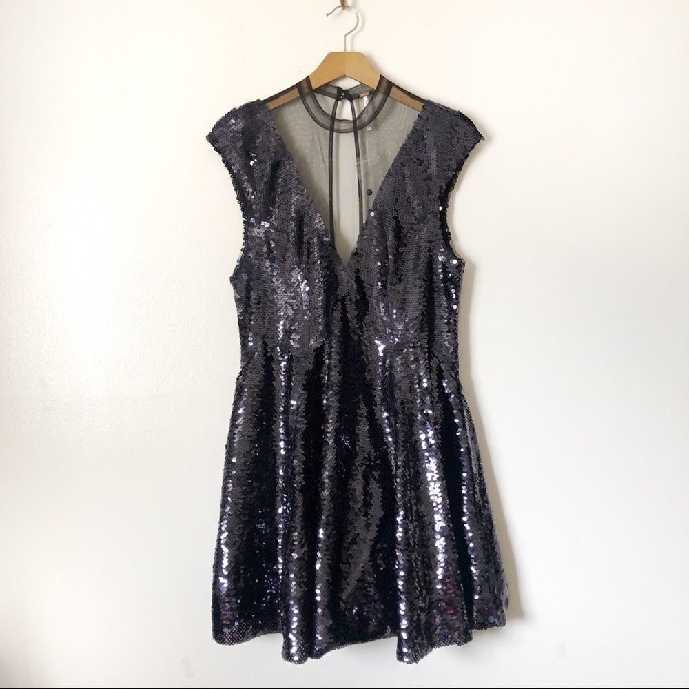 Free People Dance Till Dawn Sequin mini Dress